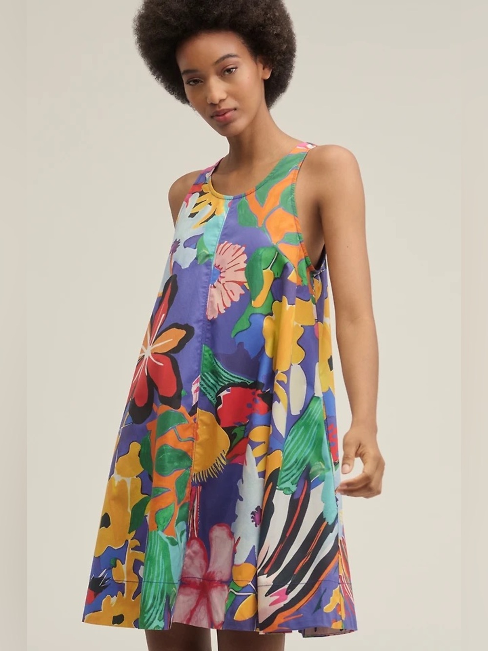 Anthropologie Maeve The Keiko Mini Dress Colorful Flowers Size S Small